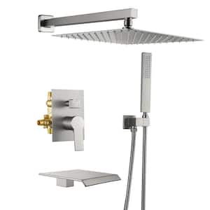 Yami Single-Handle 2-Spray Shower Faucet in Brushed Nickel (Valve Included)