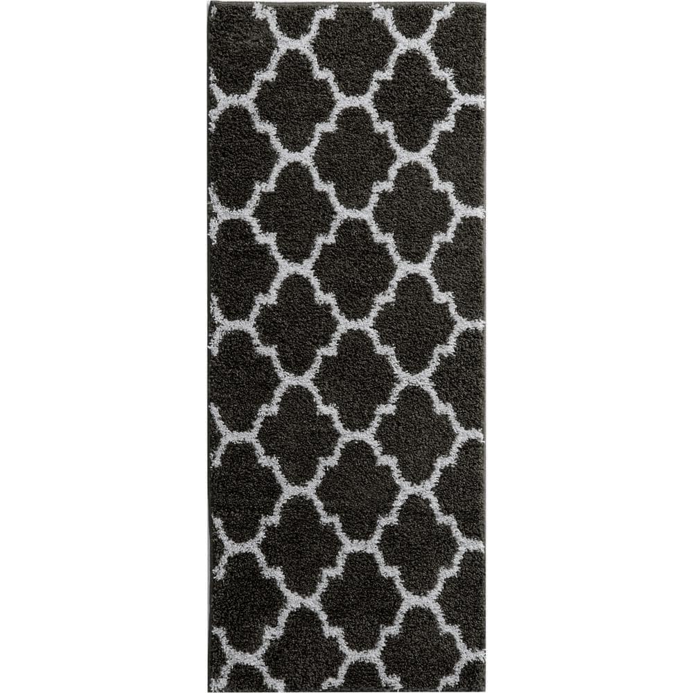Seyward Trellis Titanium 2 ft. x 5 ft. Rectangle Indoor Shag Runner Rug price history on PriceWatchPro