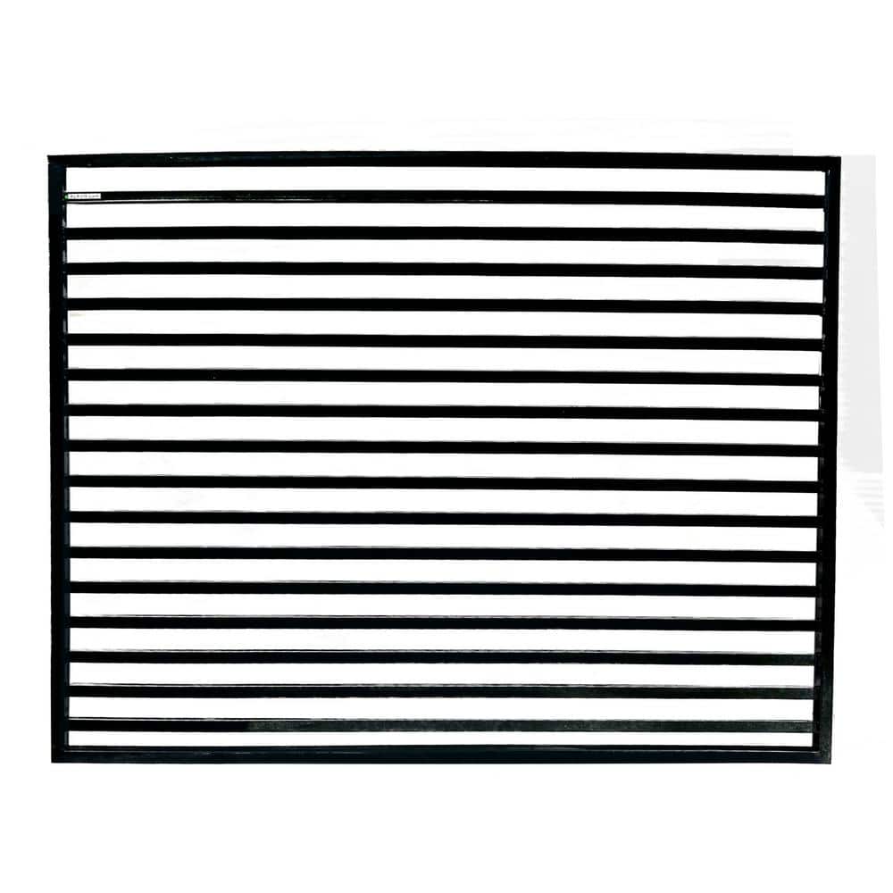 Milan Style Black Galvanized Steel Dual Swing Driveway Gate 12 x 6 Feet