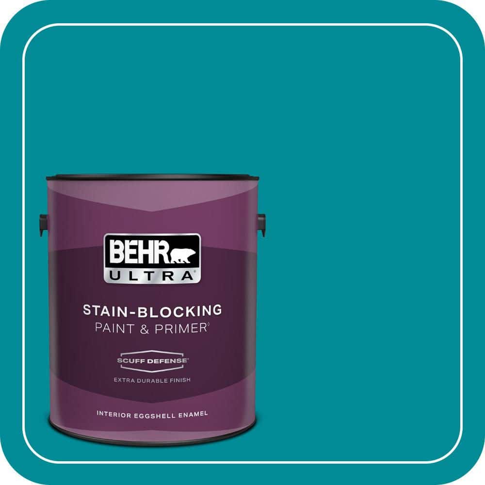 1 gal. #510B-7 Empress Teal Extra Durable Eggshell Enamel Interior Paint & Primer price history on PriceWatchPro