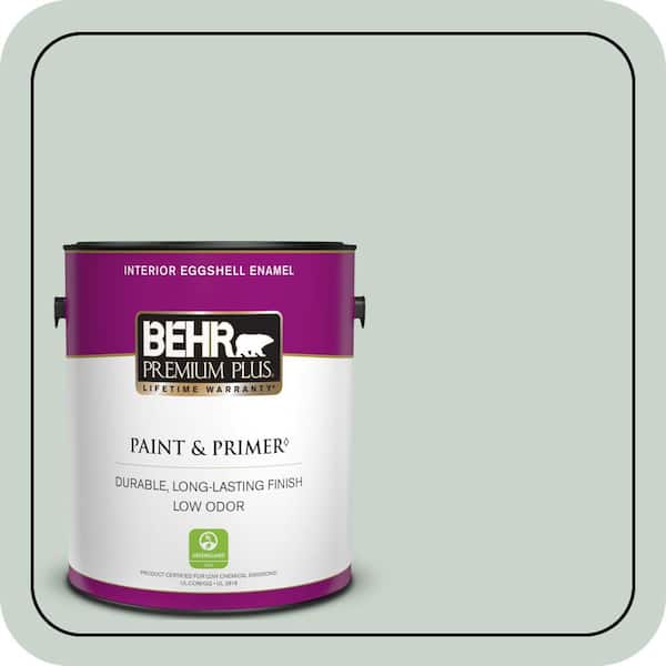 BEHR PREMIUM PLUS 1 gal. #460E-2 Valley Mist Eggshell Enamel Low Odor Interior Paint & Primer