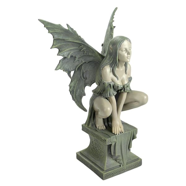 Design Toscano 19 in. H Celtic Fairy's Perilous Perch Garden Sculpture