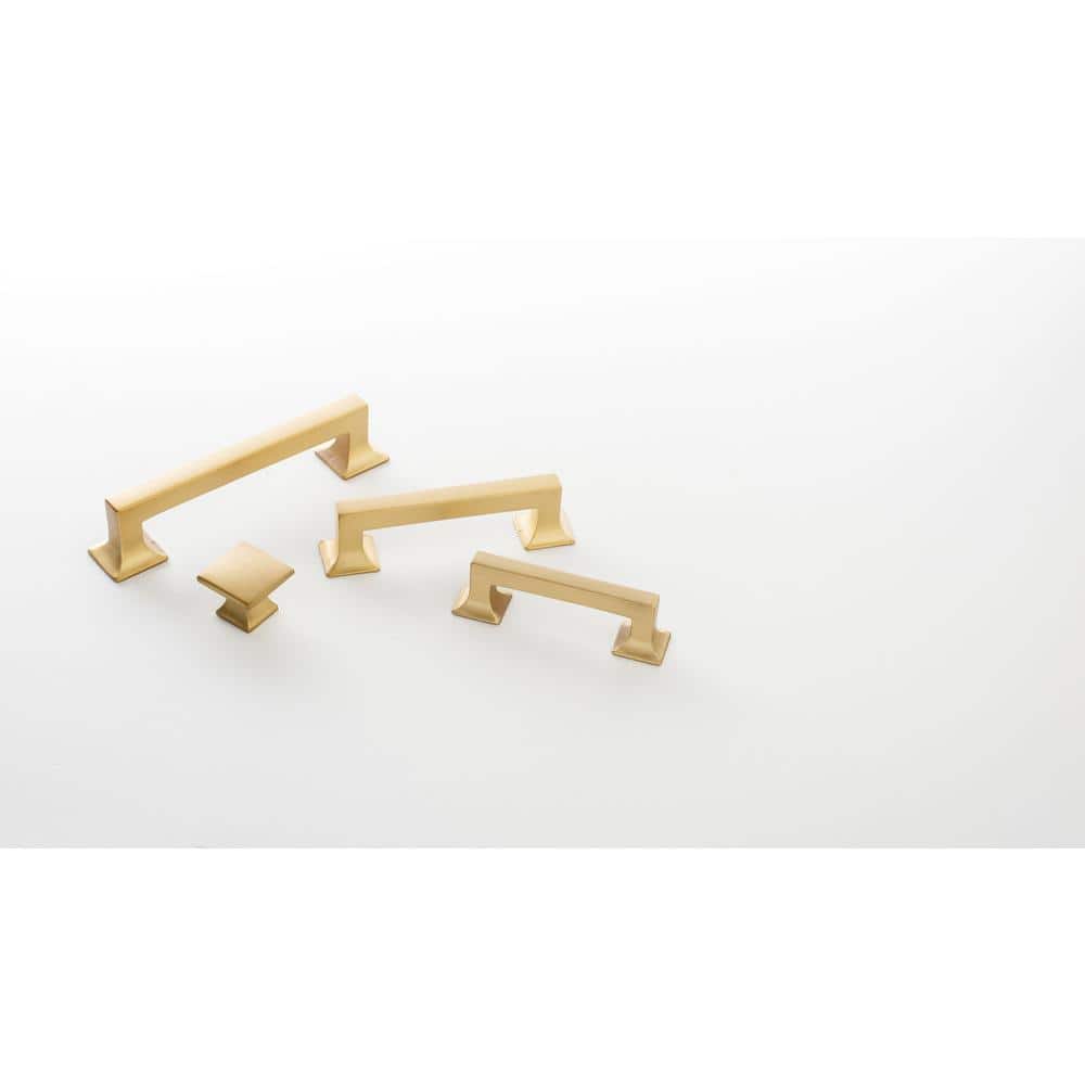 Brushed Golden Brass Modern Cabinet Handle with Mounting Hardware
