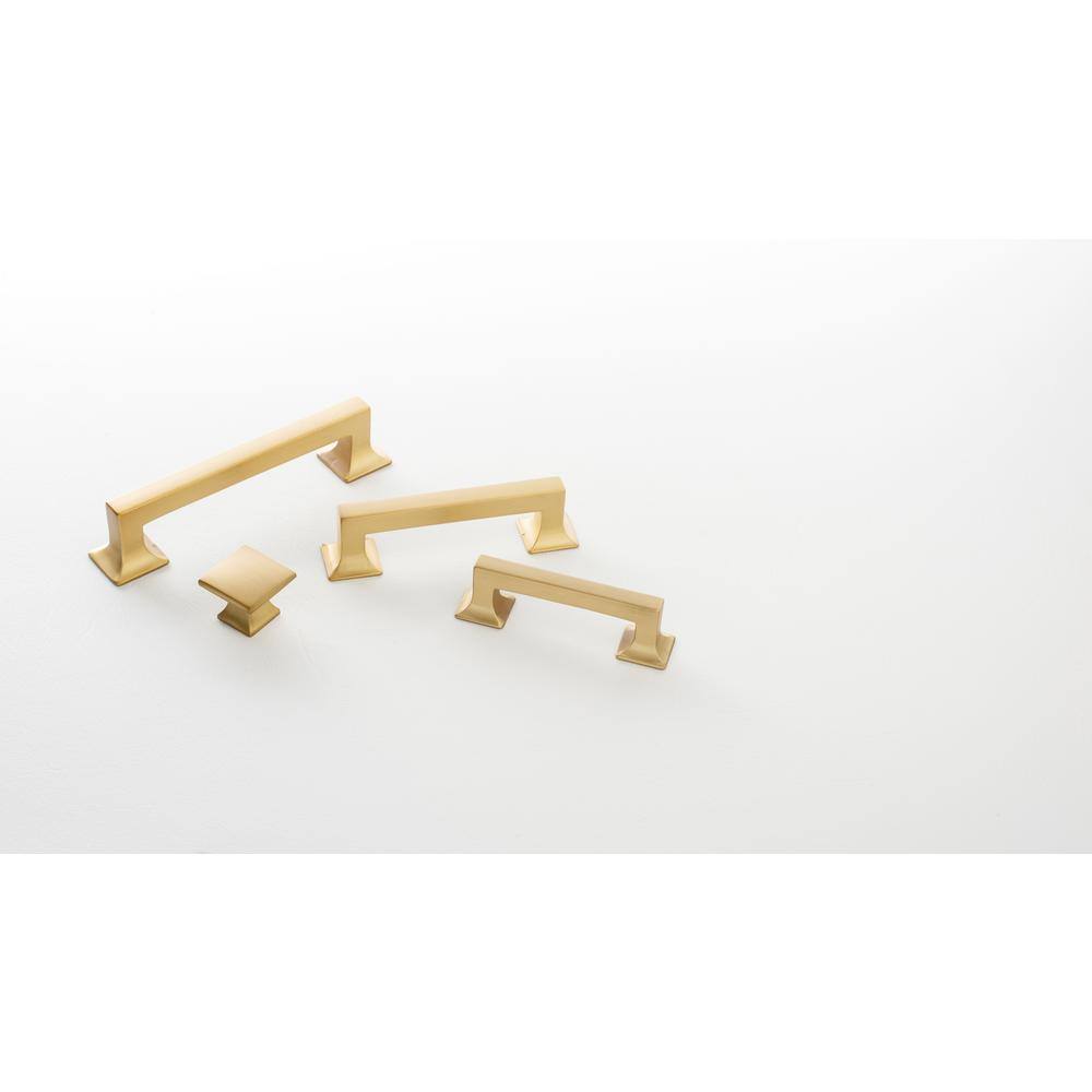 Brushed Golden Brass Modern Handle Pull with Mounting Hardware
