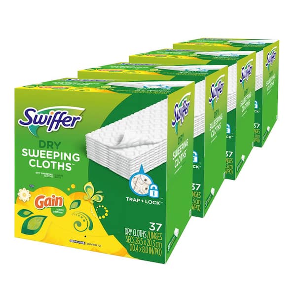 Swiffer Sweeper Dry Cloth Refills with Original Gain Scent (37-Count, 4-Pack)
