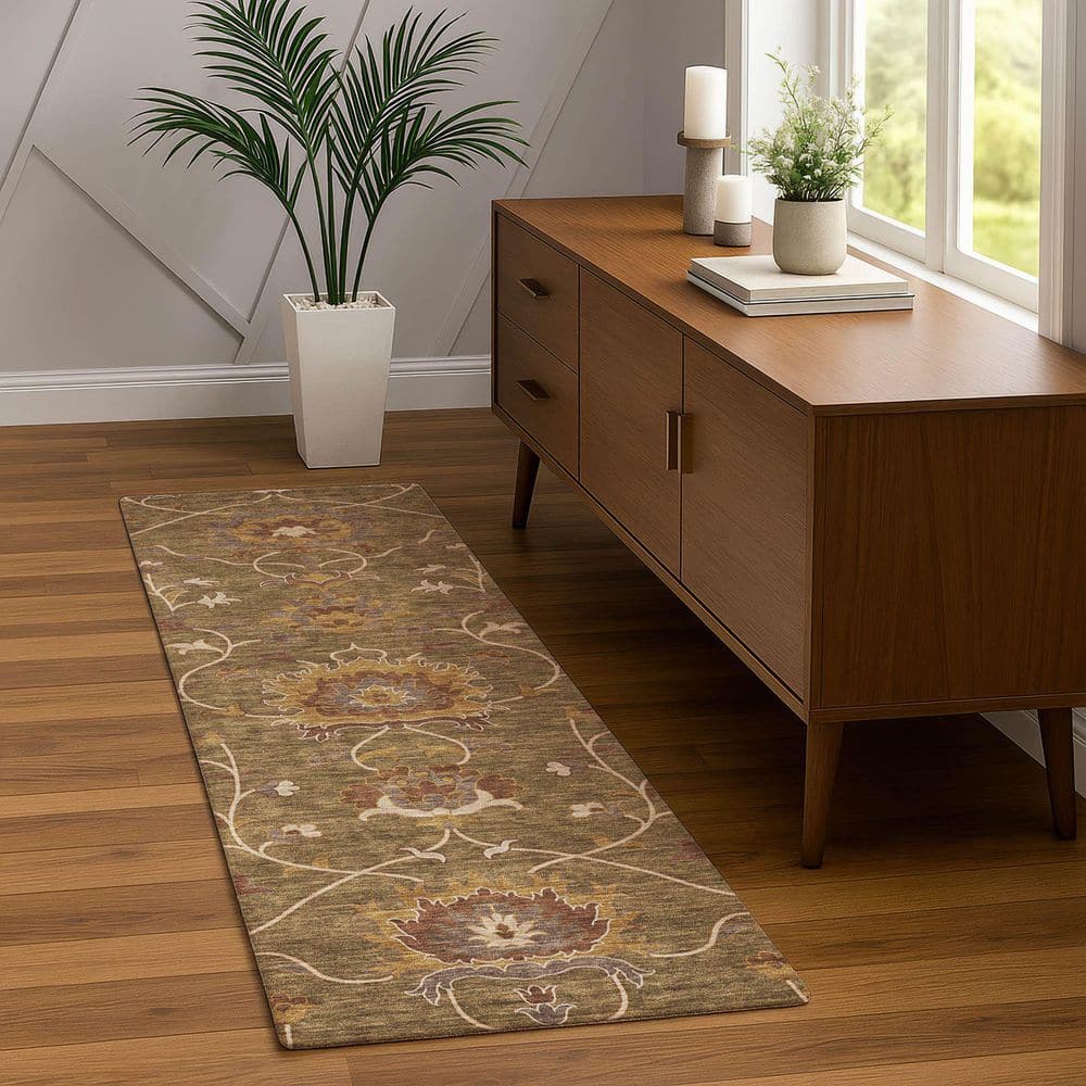 Chantille Machine Washable Indoor/Outdoor Abstract ACN2290 Brown 2 ft. 3 in. x 7 ft. 6 in. Runner Rug price history on PriceWatchPro