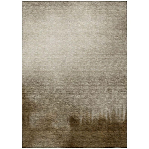 Chantille Machine Washable Indoor/Outdoor Abstract ACN2420 Khaki 3 ft. x 4 ft. Area Rug