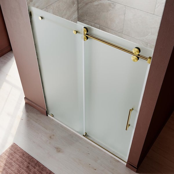 UNIKOO UKS04 56 to 60 in. W x 80 in. H Sliding Frameless Shower