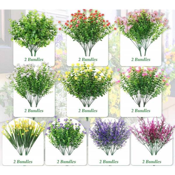 9.5 in. Multi-colored Outdoor Artificial Daffodils Flowers Fake