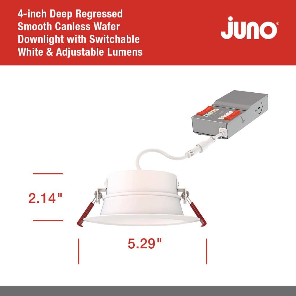 4" Aluminum LED Energy Star Canless Wafer Downlight