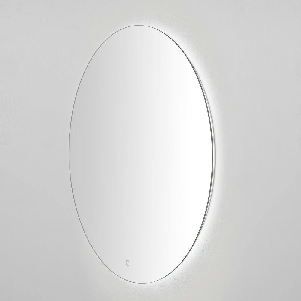 Ashden 36" Round Frameless LED Backlit Wall Mirror