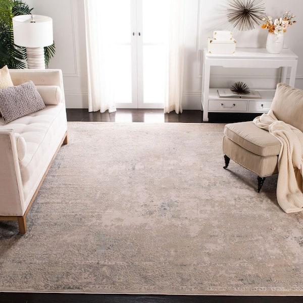 Noble 8 ft. x 10 ft. Beige/Cream Abstract Area Rug