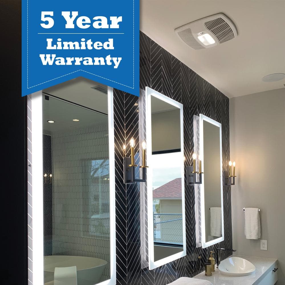 White Energy Star Ceiling Mounted LED Exhaust Fan
