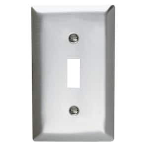Pass & Seymour 302/304 S/S 1 Gang Toggle Wall Plate, Stainless Steel (1-Pack)