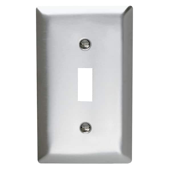 Legrand Pass & Seymour 302/304 S/S 1 Gang Toggle Wall Plate, Stainless Steel (1-Pack)