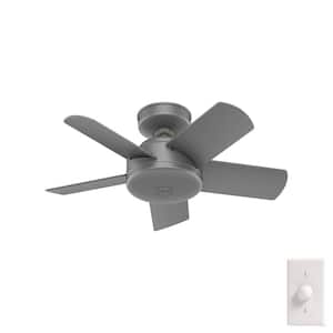 Omnia 30 in. Indoor/Outdoor Matte Silver Ceiling Fan with Wall Control For Patios or Bedrooms