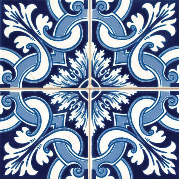 MI ALMA Blue HA1 4 in. x 4 in. Vinyl Peel and Stick Tile (24 Tiles, 2. ...