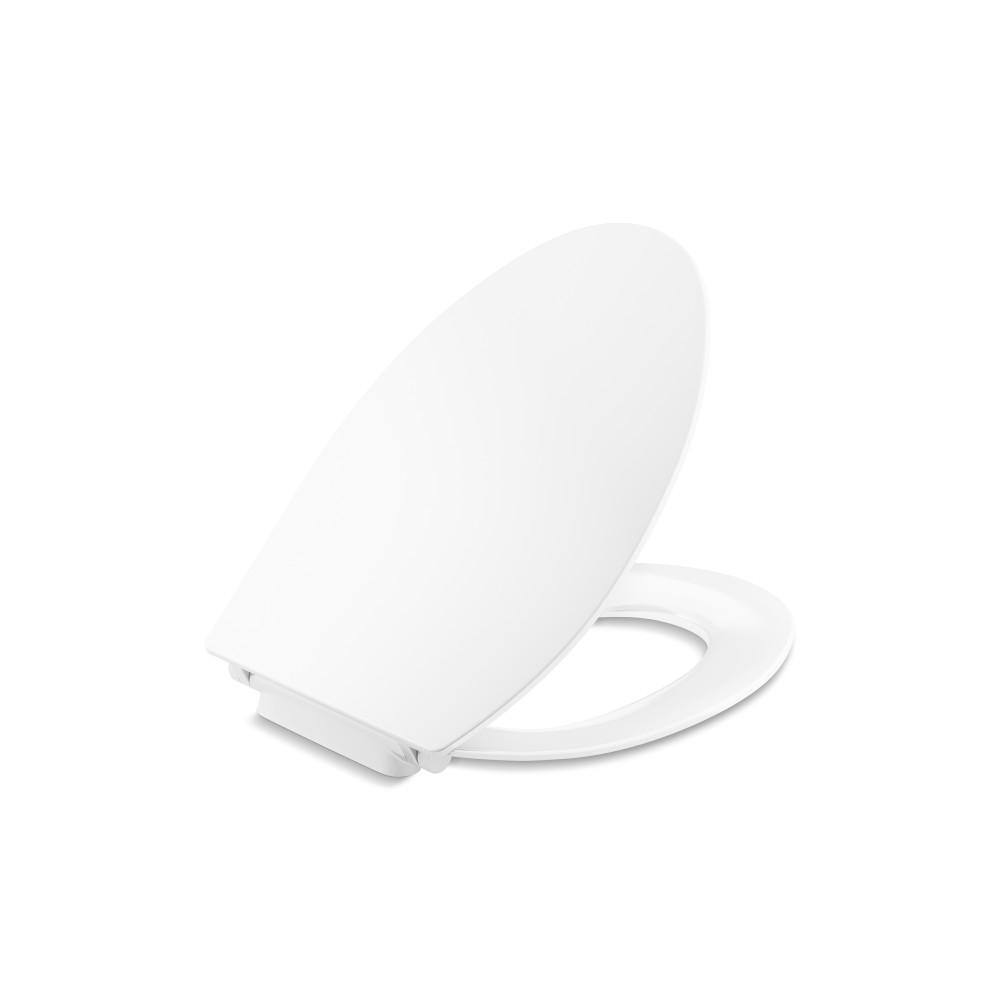 KOHLER Carbyne Quiet-Close Elongated Front Toilet Seat in White