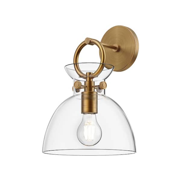 ALORA MOOD Waldo 9-in 1 Light 60-Watt Aged Gold/Clear Vanity Light