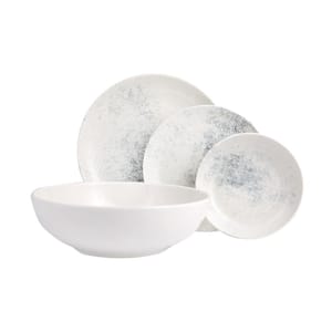 New Age Smoky 4-Piece Porcelain Dinnerware Place Setting (Serving Set for 1)