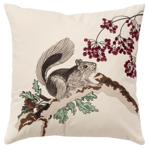 Rizzy Home Holiday Ivory/Multi-Color Winter Scene With Woodland Animal  Cotton Poly Filled Decorative 20 in. x 20 in. Throw Pillow  PILT20415NT002020 - The Home Depot