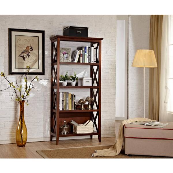 Extra-Deep Wooden Bookcase - Four Shelves - 36W x 18D x 48H