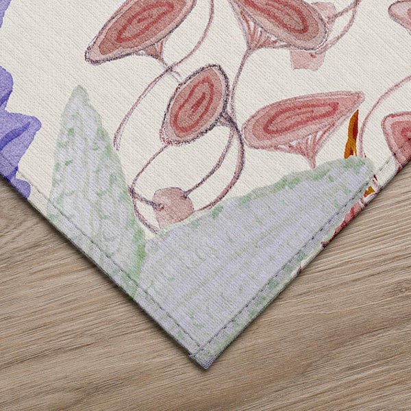 Surfside 2 ft. 3 in. x 7 ft. 6 in. Ivory Geometric Indoor/Outdoor Area Rug