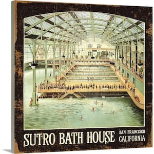 "Sutro Bath House San Francisco Vintage Advertising Poster" by ArteHouse Canvas Wall Art
