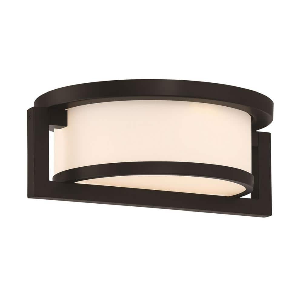 Landon 1-Light Black LED Outdoor Flush Mount Light price history on PriceWatchPro