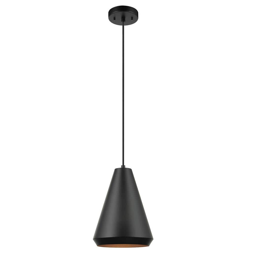 Globe Electric Harvey 1Light Matte Black Pendant Lighting 60341 The Home Depot