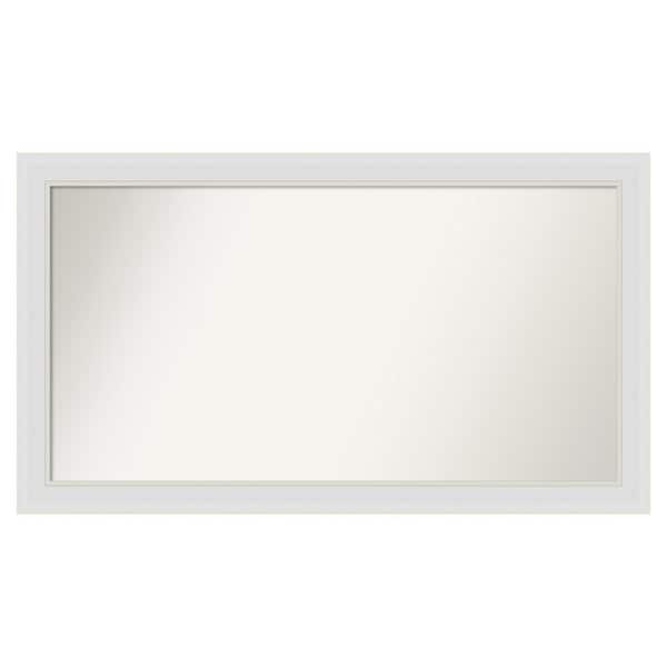Amanti Art Flair Soft White Narrow 42 in. x 24 in. Custom Non-Beveled Satin Recyled Polystyrene Bathroom Vanity Wall Mirror