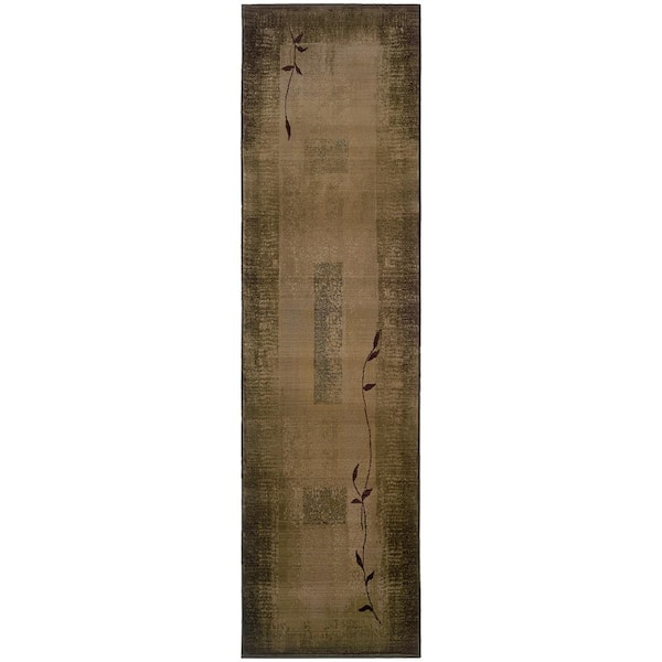 Home Decorators Collection Mantra Green 3 ft. x 9 ft. Runner Rug