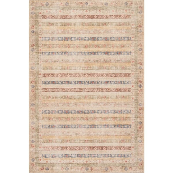 Raji Hand-Tufted Multi-Stripe Wool-Blend Multicolor 8 ft. x 10 ft. Indoor Area Rug