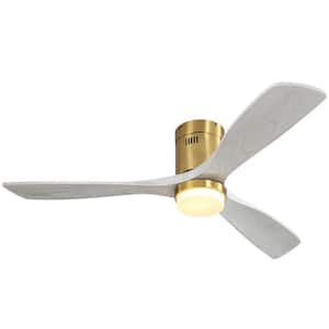 52 in. Changing Integrated LED Indoor/Outdoor Gold Ceiling Fan with Light Kit and Remote Control