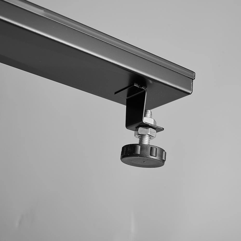 24 Inch Matte Black Stainless Steel Linear Shower Drain with Square Holes