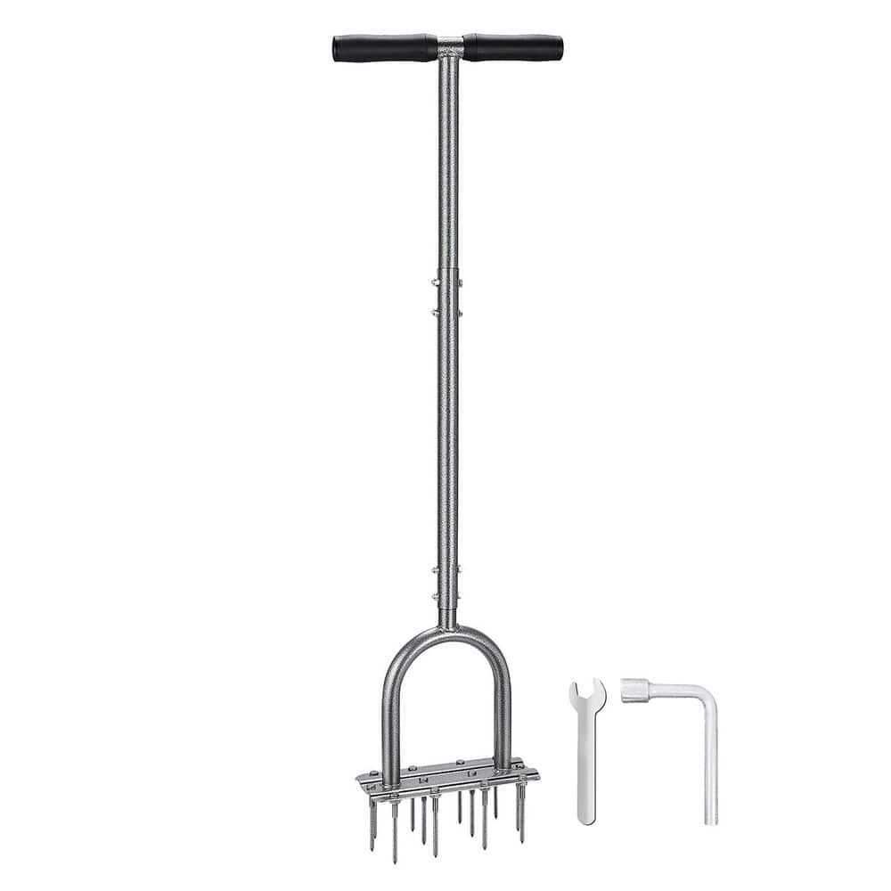 43.3 Inch Iron Manual Lawn Aerator Tool with 12 Lengthened Spikes Pre-Assembled Ergonomic Handle for Yard price history on PriceWatchPro