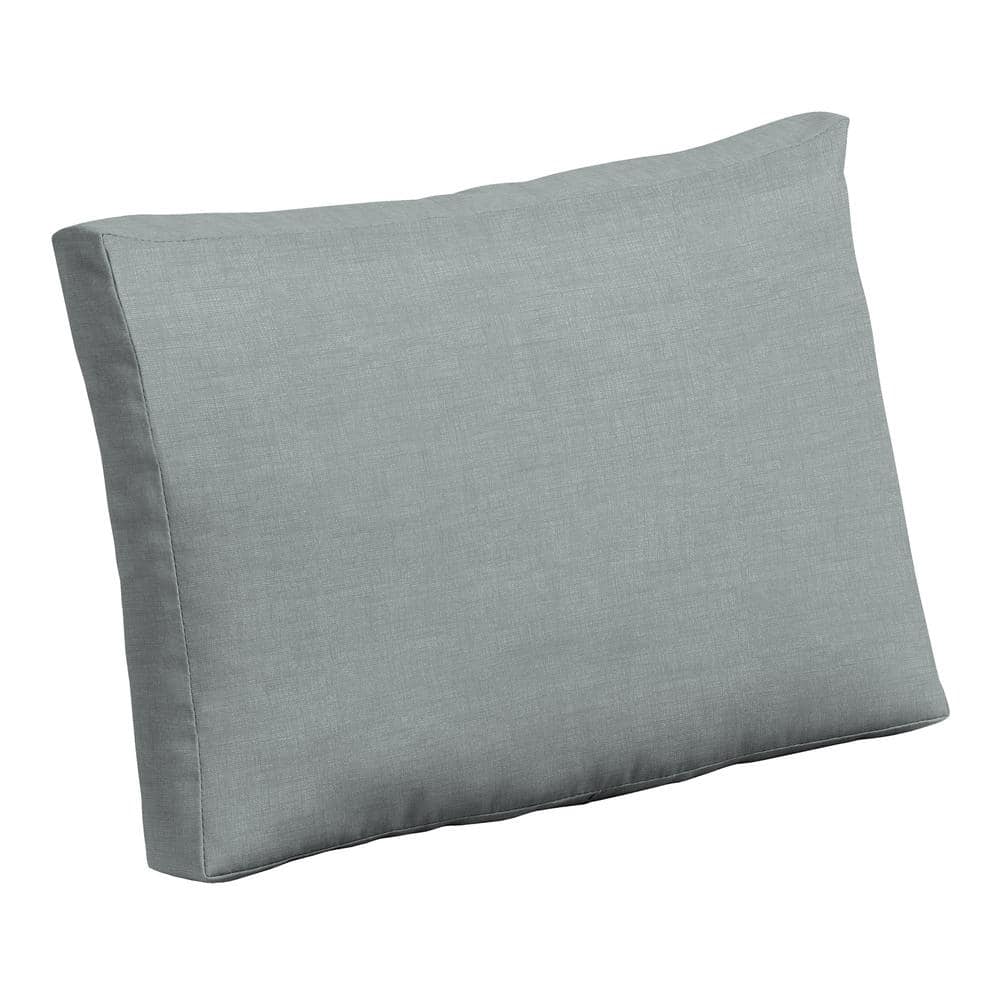ARDEN Outdoor Cushion Pillow Back  24 x 18  Water Repellent  Fade Resistant 24 x 18  Stone Grey Leala