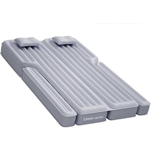 6.2 in. Air Mattress Bed Car for SUV with Air Pump 2 Pillows and Double-Sided Flocking Travel in Gray