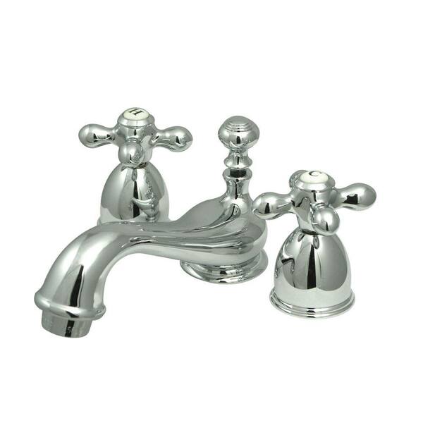 Kingston Brass 4 in. Minispread 2-Handle Low-Arc Bathroom Faucet in Chrome