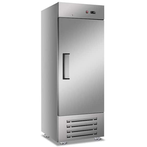 SOZT 27 in.18.68 cu. ft. Commercial Freezer Single Solid Door Reach-in Freezer Upright Fan Cooling Freezer in Stainless Steel