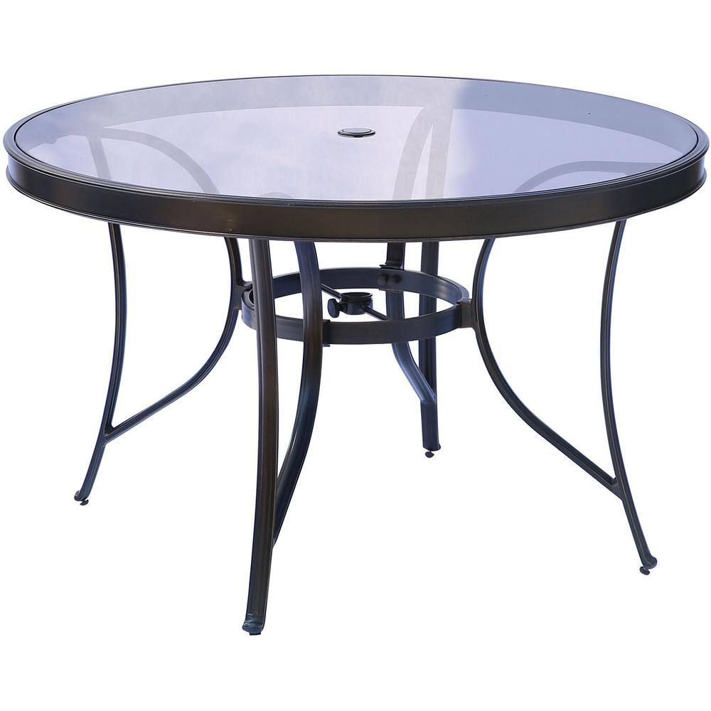 Fontana 5-Piece Tan and Glass Outdoor Dining Set
