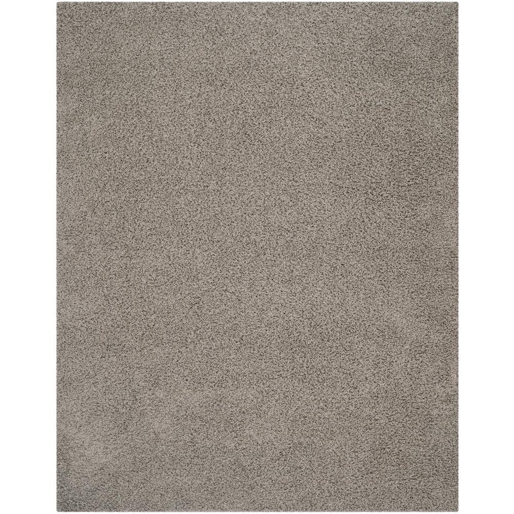 Athens Light Gray 10' x 14' Shag Synthetic Area Rug