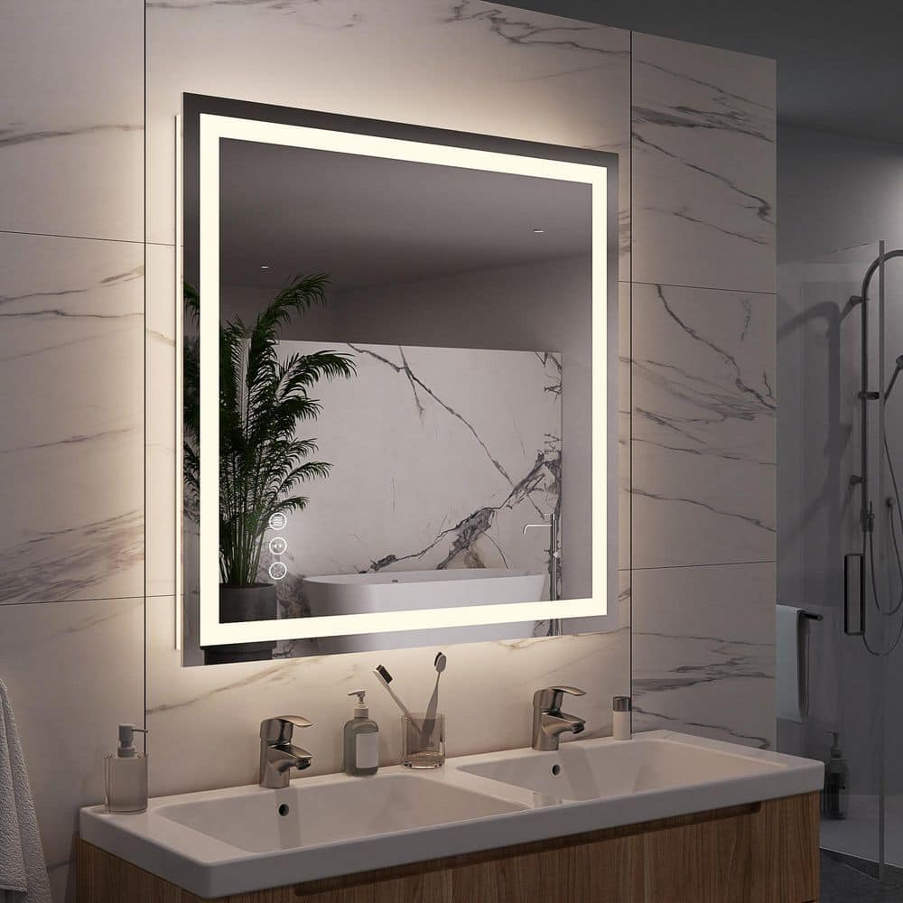 36 in. W x 36 in. H Rectangular Frameless LED Wall Mounted Bathroom Vanity Mirror price history on PriceWatchPro