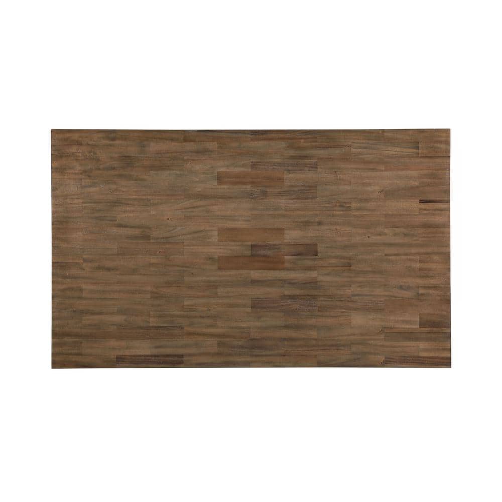 Jennifer 7-Piece Beige and Brown Wood Dining Set