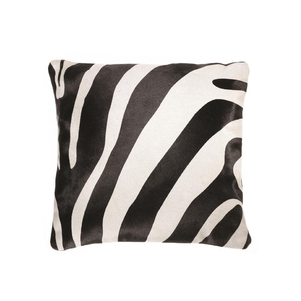Plutus Sable Giraffe Black and Cream Handmade Luxury Pillow Double sided 26" x 26" 並行輸入品