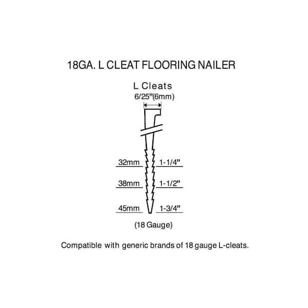 Husky HD18GLCN 18-Gauge L-Cleat Flooring Nailer 