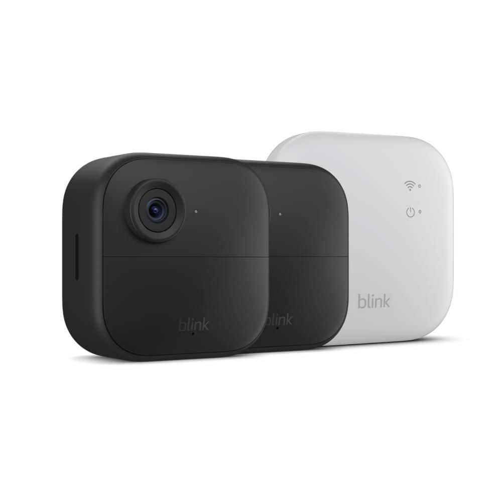Outdoor 4 - Wireless Battery Operated Outdoor Security Camera System with 2 Cameras and Included Sync Module XR, Black
