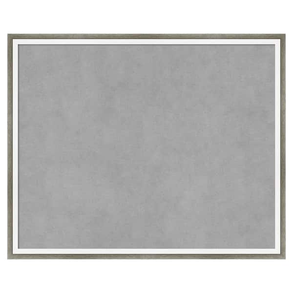 Amanti Art Lucie Silver White 21 in. x 17 in Framed Magnetic Board