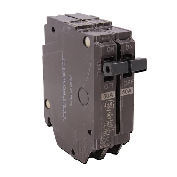 GE THQP250 50 Amp 2 Pole Thin Circuit Breaker for sale online
