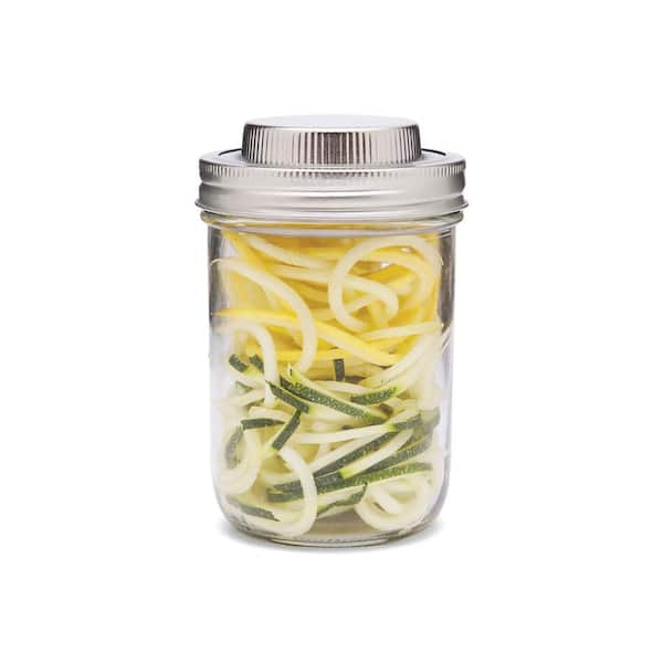 JARWARE 3 in 1 Stainless Steel Spiralizer for Wide Mouth Mason Jars